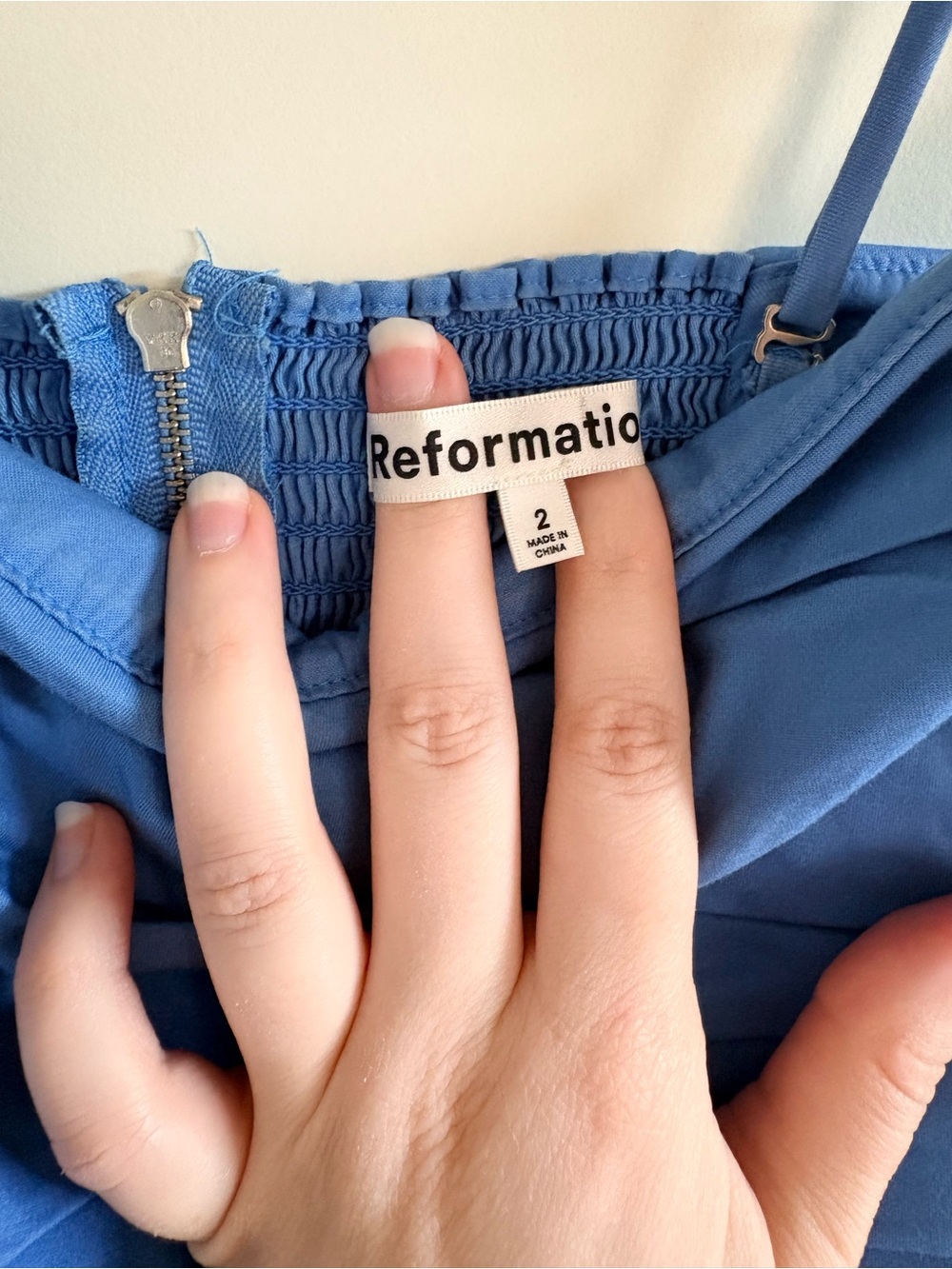 Reformation Dress Blue - Picture 3 of 4